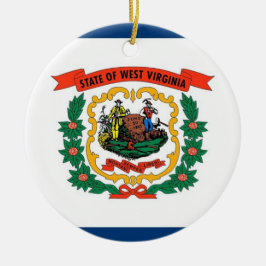 Ornament med flagga i Väster Virginia