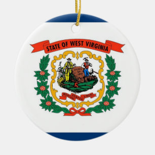 Ornament med flagga i Väster Virginia