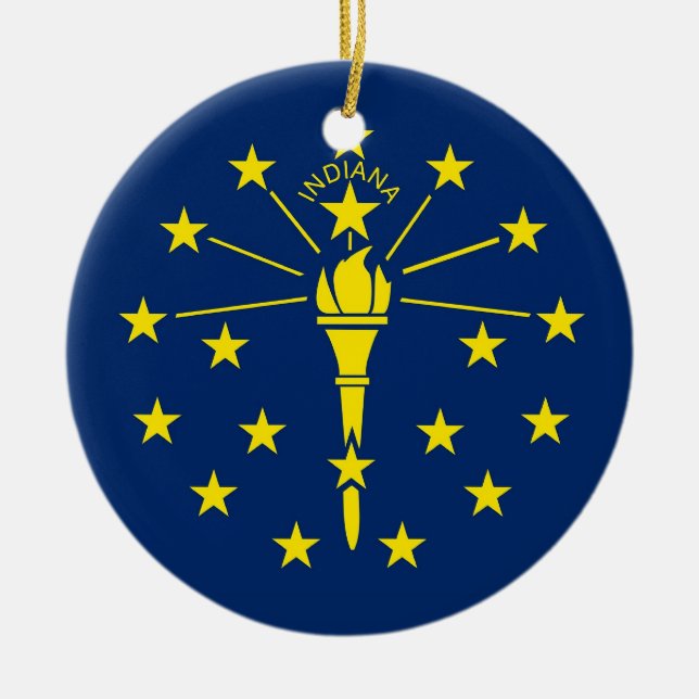 Ornament med flagga Indiana (Framsidan)