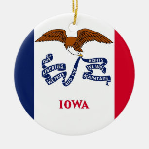 Ornament med flagga Iowa