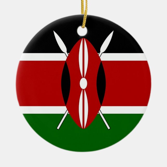 Ornament med flagga Kenya (Framsidan)