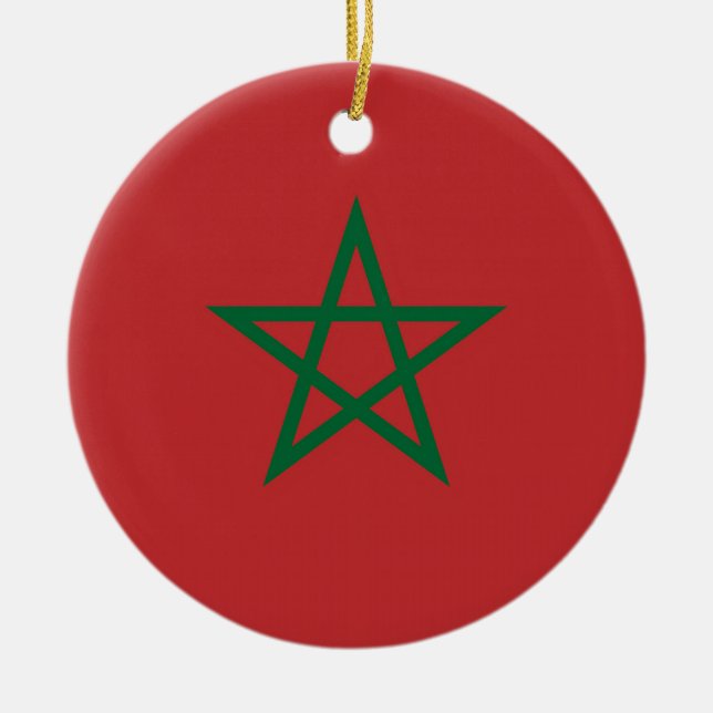 Ornament med flagga Marocko (Framsidan)