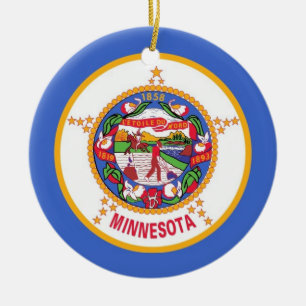 Ornament med flagga Minnesota