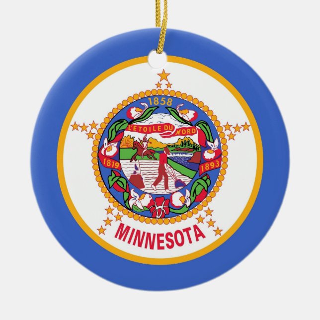 Ornament med flagga Minnesota (Framsidan)