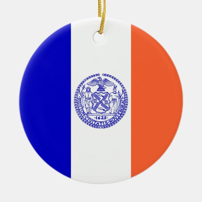 Ornament med flagga New York (Framsidan)