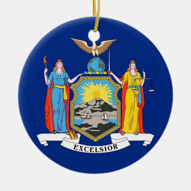Ornament med flagga New York (Framsidan)