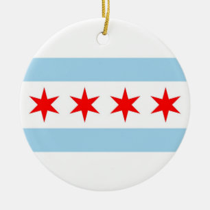 Ornament med flagga of Chicago, Illinois