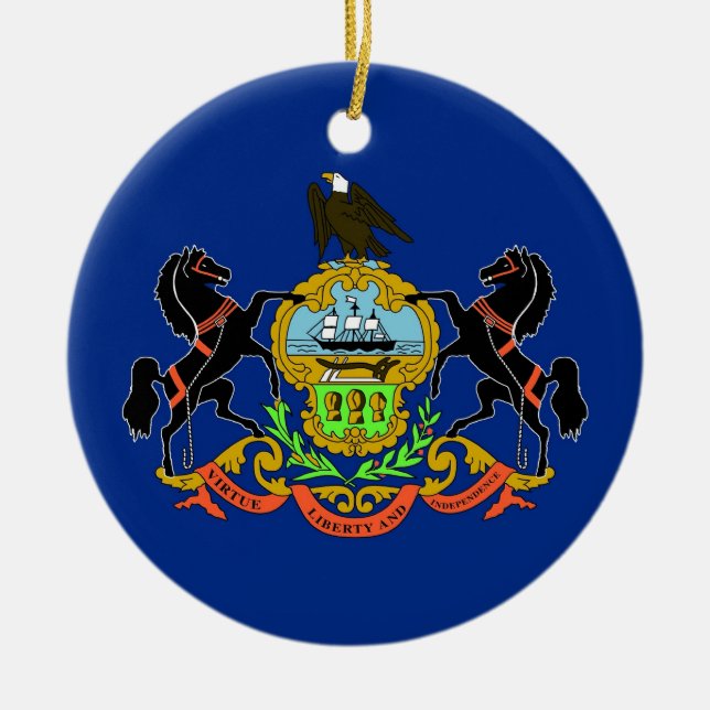 Ornament med flagga Pennsylvania (Framsidan)