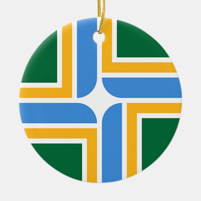 Ornament med flagga Portland, Oregon, USA (Framsidan)