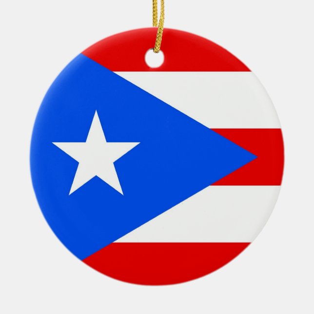Ornament med flagga Puerto Rico (Framsidan)