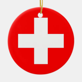 Ornament med flagga Schweiz