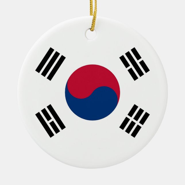 Ornament med flagga Sydkorea (Framsidan)