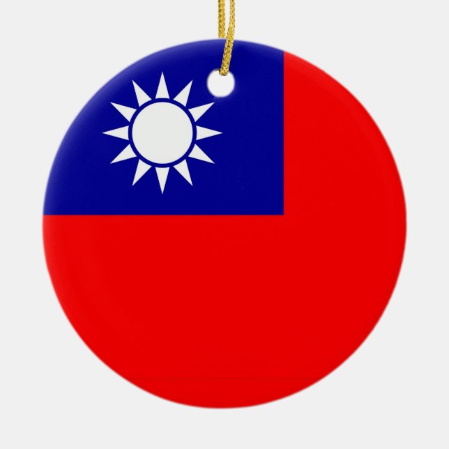 Ornament med flagga Taiwan (Framsidan)