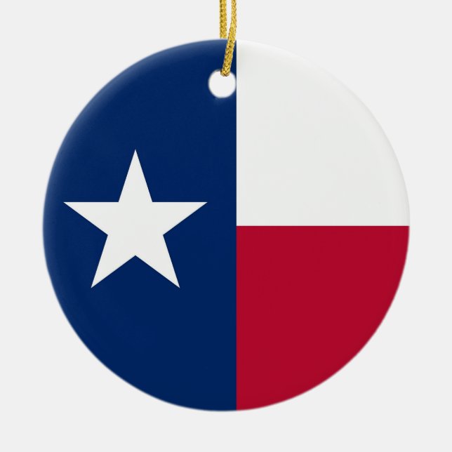 Ornament med flagga Texas (Framsidan)