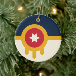 Ornament med flagga Tulsa, Oklahoma