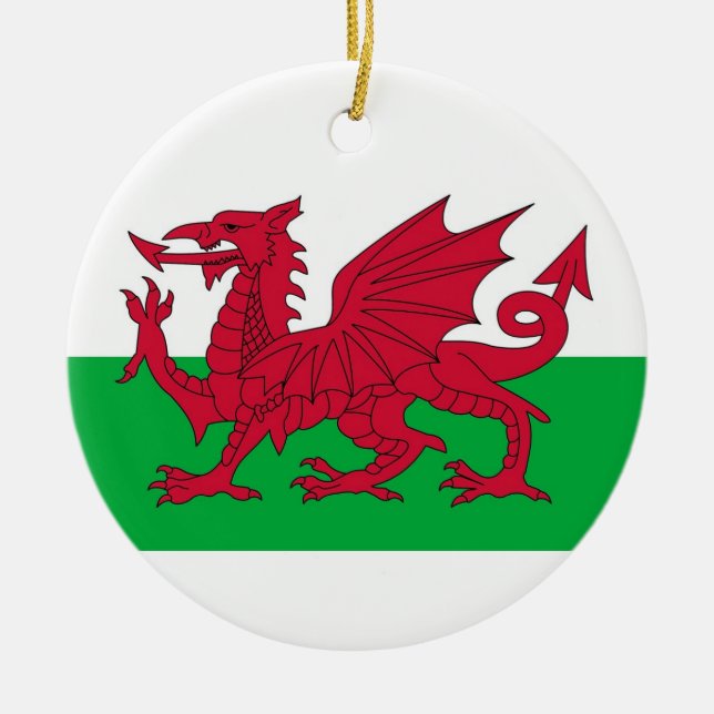 Ornament med flagga Wales (Framsidan)