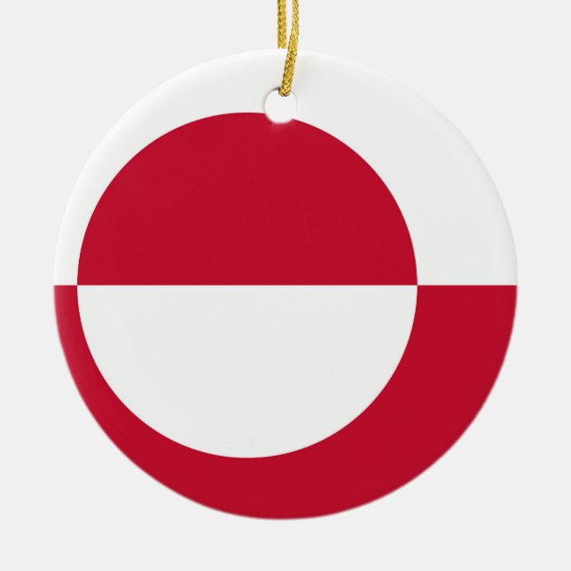 Ornament med Grönlands flagga (Framsidan)