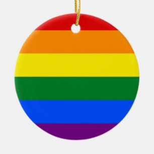 Ornament med HBT Rainbow flagga