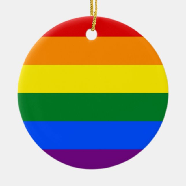 Ornament med HBT Rainbow flagga (Framsidan)