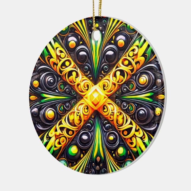 Ornament med Jamaican Färg Design (Vänster)