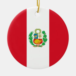 Ornament med Perus flagga