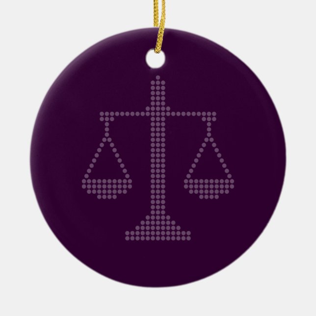 Ornament med skala för rättvisa (Framsidan)