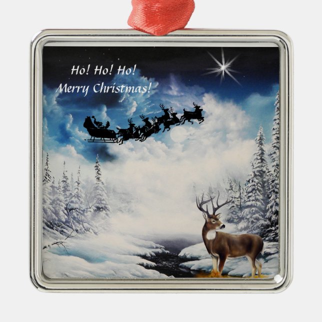 Ornament med tomtarr och buckvinter (Framsidan)