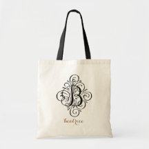 Ornament Monogram Swash Personlig Initial " B "