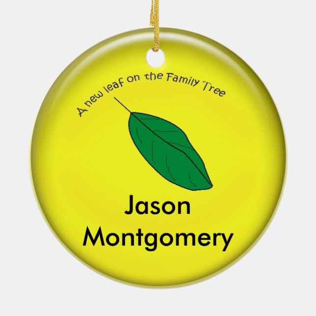 Ornament - New Löv på Familj Träd. (Baksidan)