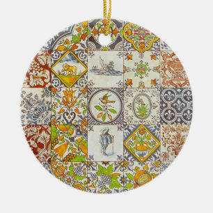 Ornament på nederländska Ceramic Tiles