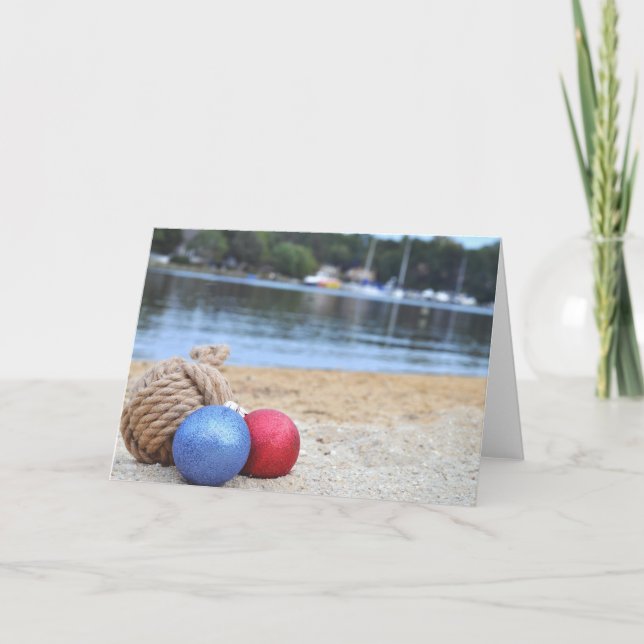 Ornament på stranden kort (Framsida)