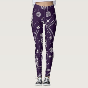 Ornament Paisley Bandana Print Mönster Leggings