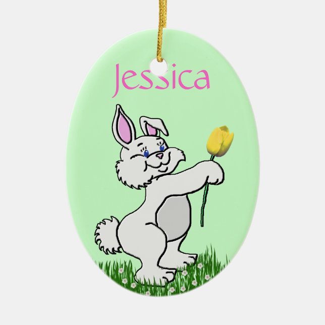 Ornament - Påsk - Bunny & Tulip (R/F) (Framsidan)