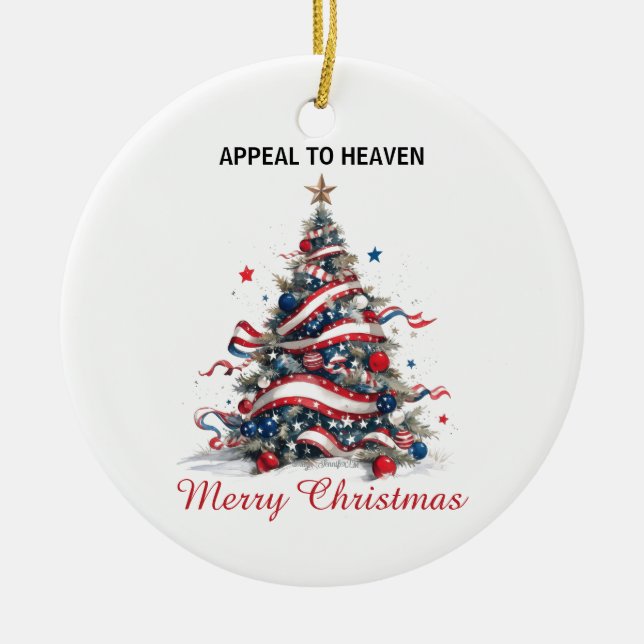 Ornament - Patriotisk Xmas-träd ATH1 med ursprung  (Framsidan)