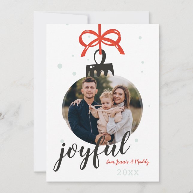 Ornament Photo Helgdag Card Julkort (Framsida)