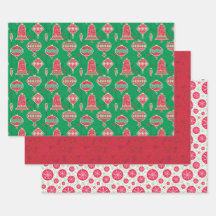 Ornament Poinsettias Snowflake Dots jul