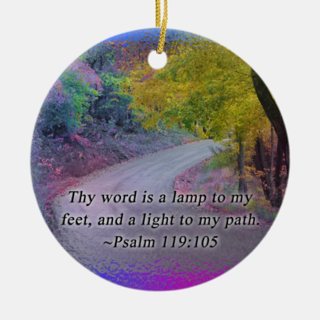 ORNAMENT PSALM 119:105 Thy Ord Lamp till min fötte (Framsidan)