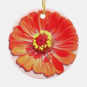 Ornament - Red Zinnia
