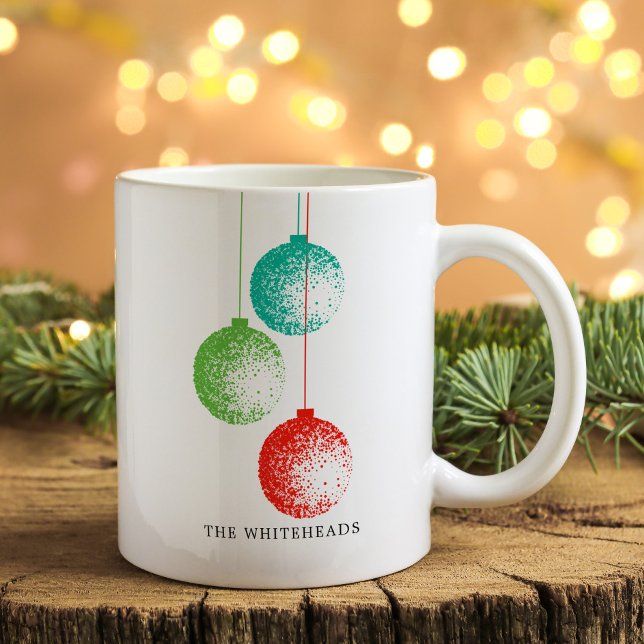 Ornament Retro Kaffemugg (Retro Ornament Holiday Christmas mug with the ability to customize for a modern feel.)