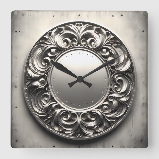 ornament ring  fyrkantig klocka (Framsida)