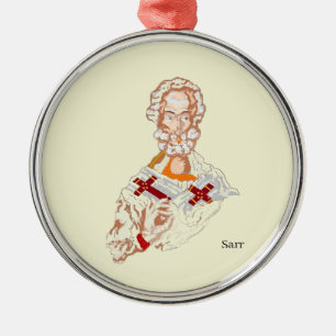 Ornament: Saint Nicholas Julgransprydnad Metall
