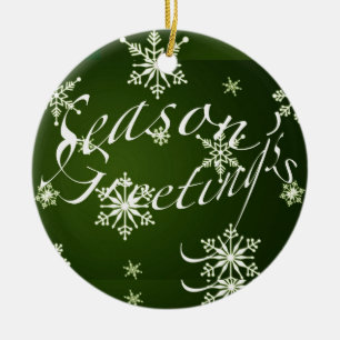 Ornament Season Greetings - Grönt