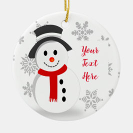 Ornament snöflingor och Snögubbe Julgran