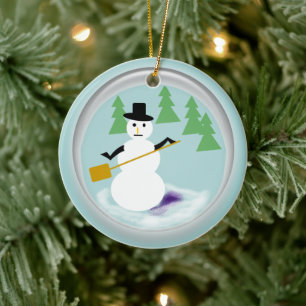 Ornament - Snögubbe i Snowglobe