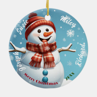 Ornament snögubbe, Personlig jul, Namn