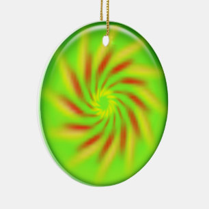 Ornament - Snurra inuti 3d grön boll