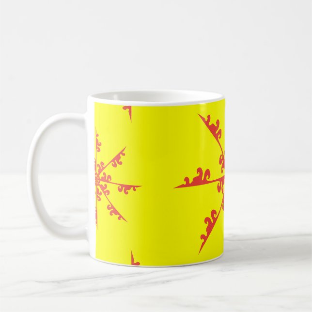 Ornament Swirl Mönster vintage illustrationabstrac Kaffemugg (Vänster)