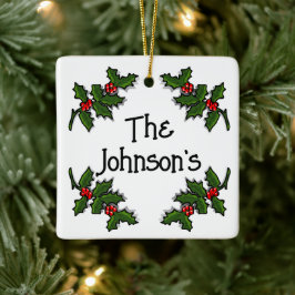 Ornament - textrad i Holly Grenar