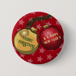 Ornament träd Gren God jul och nyår Knapp