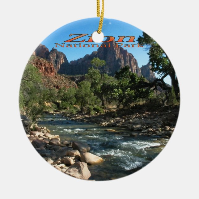 Ornament: Virgin River and Watchman (Round) Julgransprydnad Keramik (Framsidan)